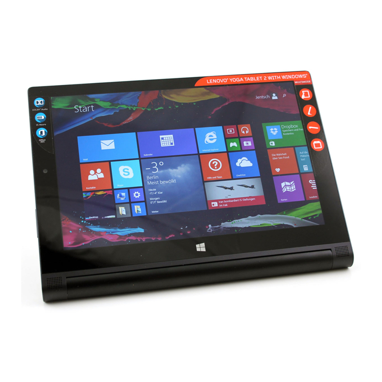 Lenovo YOGA Tablet 2-851F Safety, warranty & quick start guide