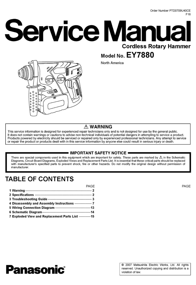 Panasonic EY7880 - 28.8V ROTARY HAMMER Service manual