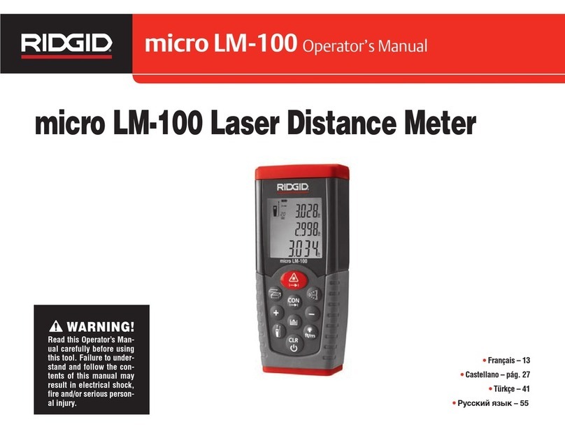 RIDGID micro LM-100 User manual