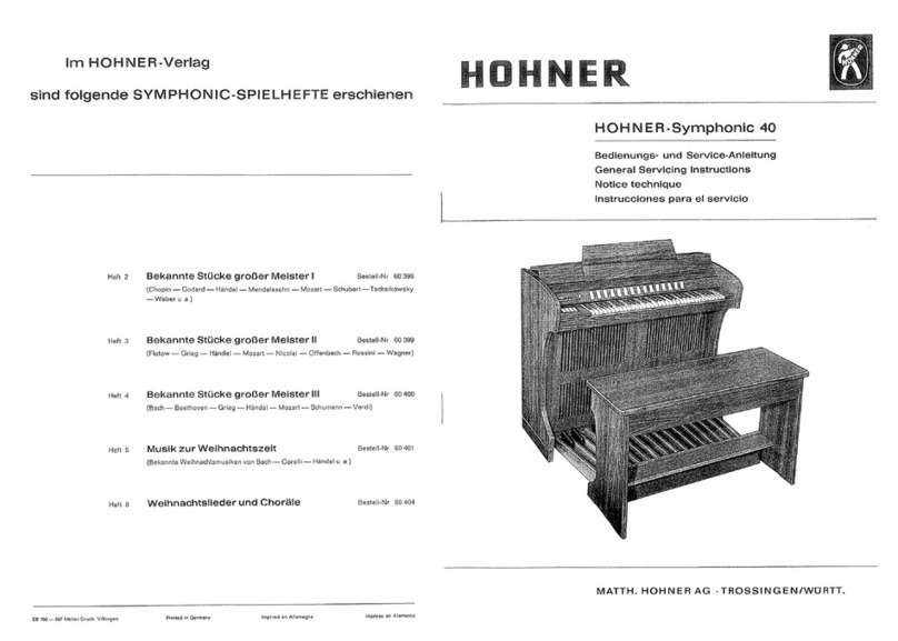 Hohner SYMPHONIC 40 User guide Hohner SYMPHONIC 40 User guide