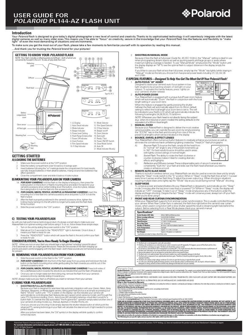 Polaroid PL144-AZ User manual