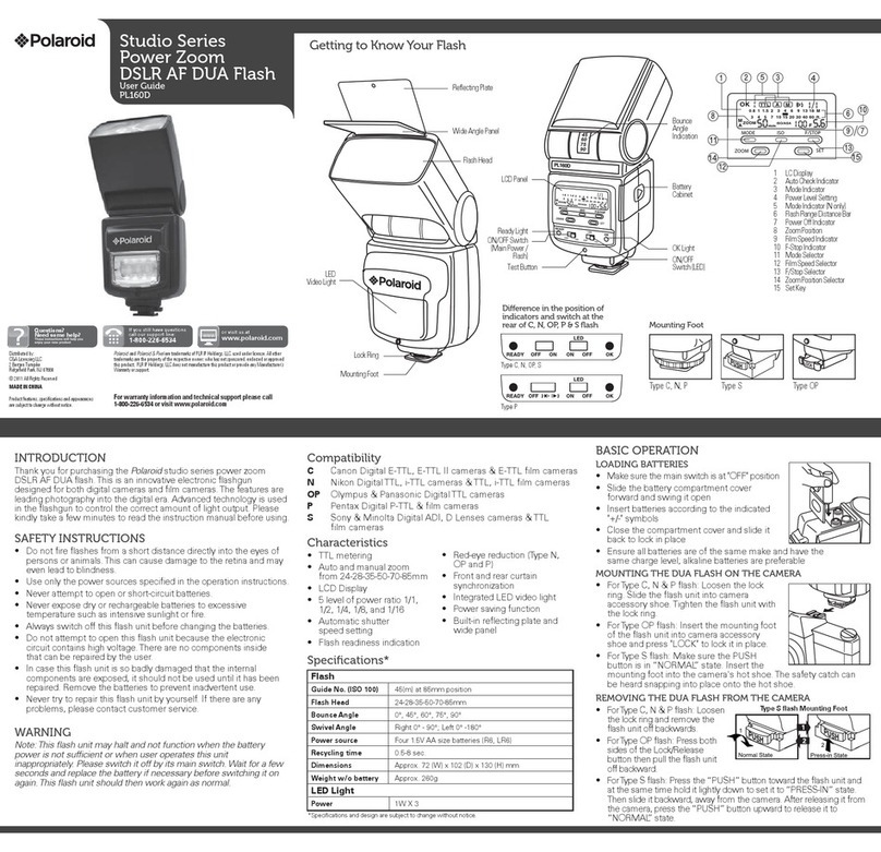 Polaroid PL160D User manual