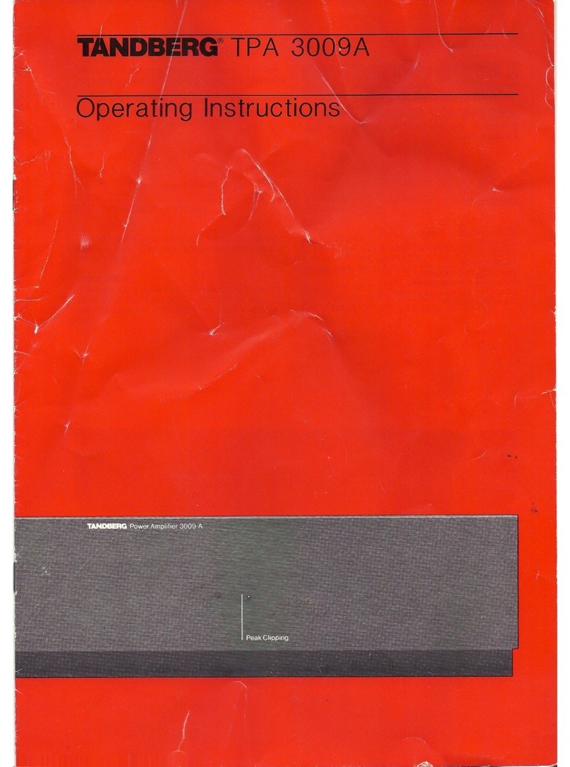TANDBERG TPA 3009A User manual