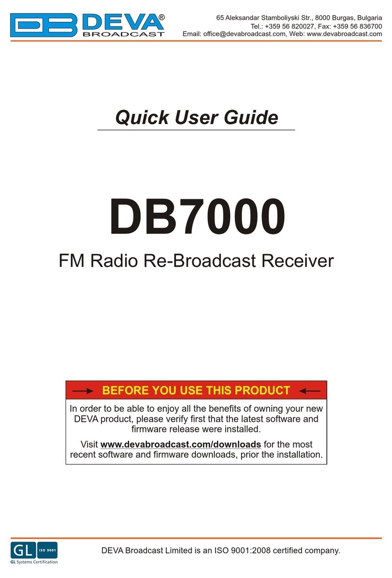 DEVA Broadcast DB7000 Instruction manual