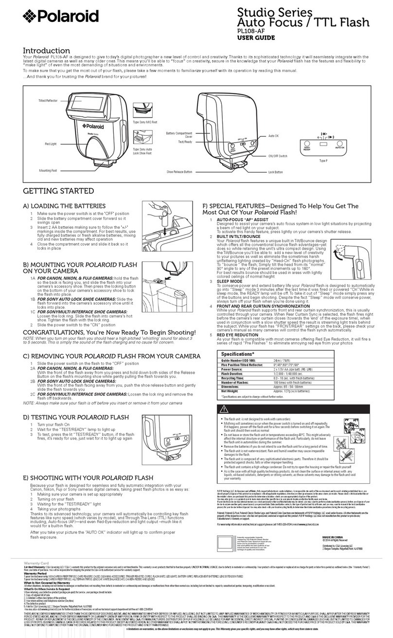 Polaroid PL108-AF User manual