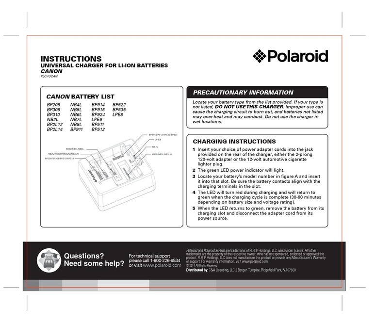 Polaroid PLCHUCAN User manual