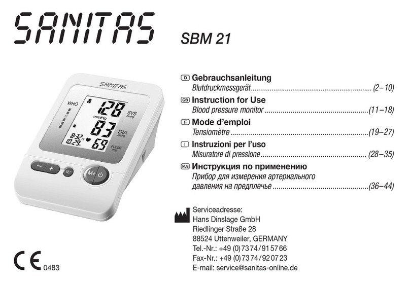 Sanitas SBM 21 User manual