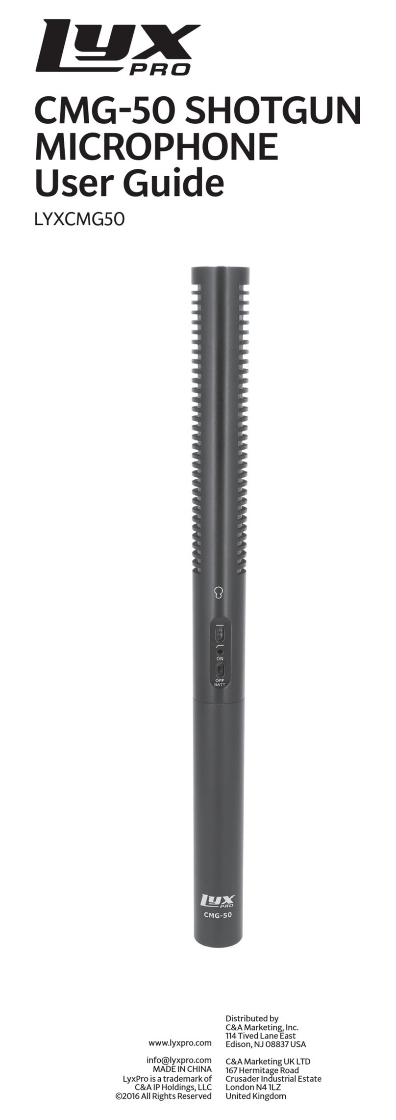 LyxPro CMG-50 User manual