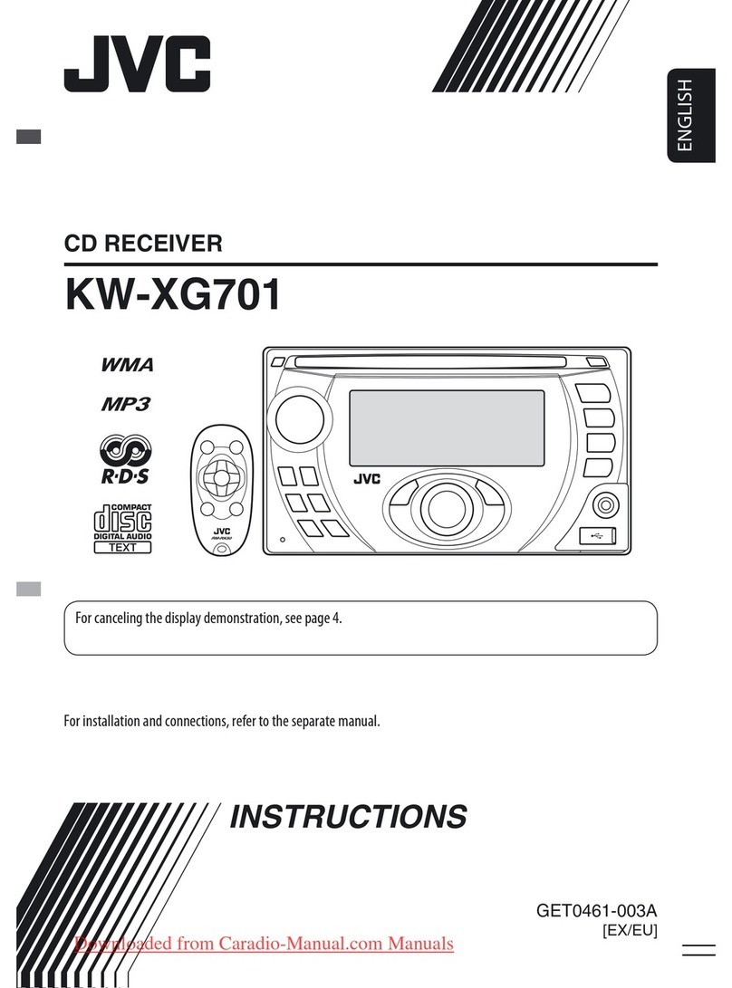 JVC CD Receiver KW-XG701 User manual