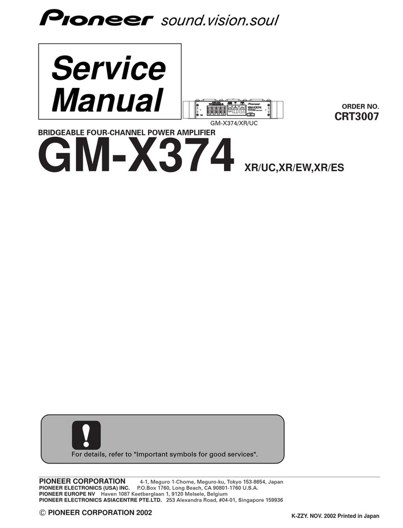 Pioneer GM-X374XR/UC Building instructions