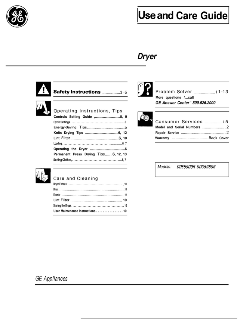 GE DDE5900R User manual