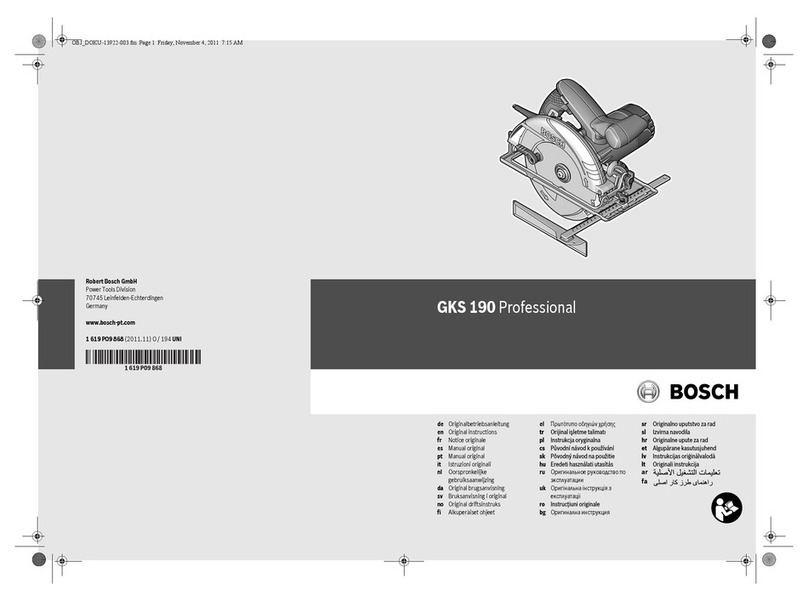 Bosch GKS 190 Professional Original instructions