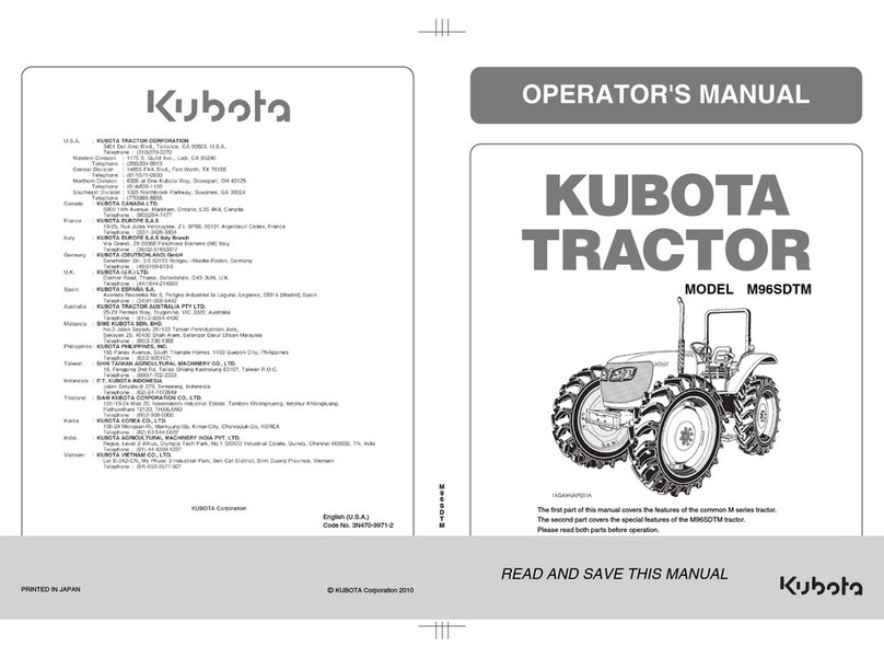 Kubota M96SDTM User manual