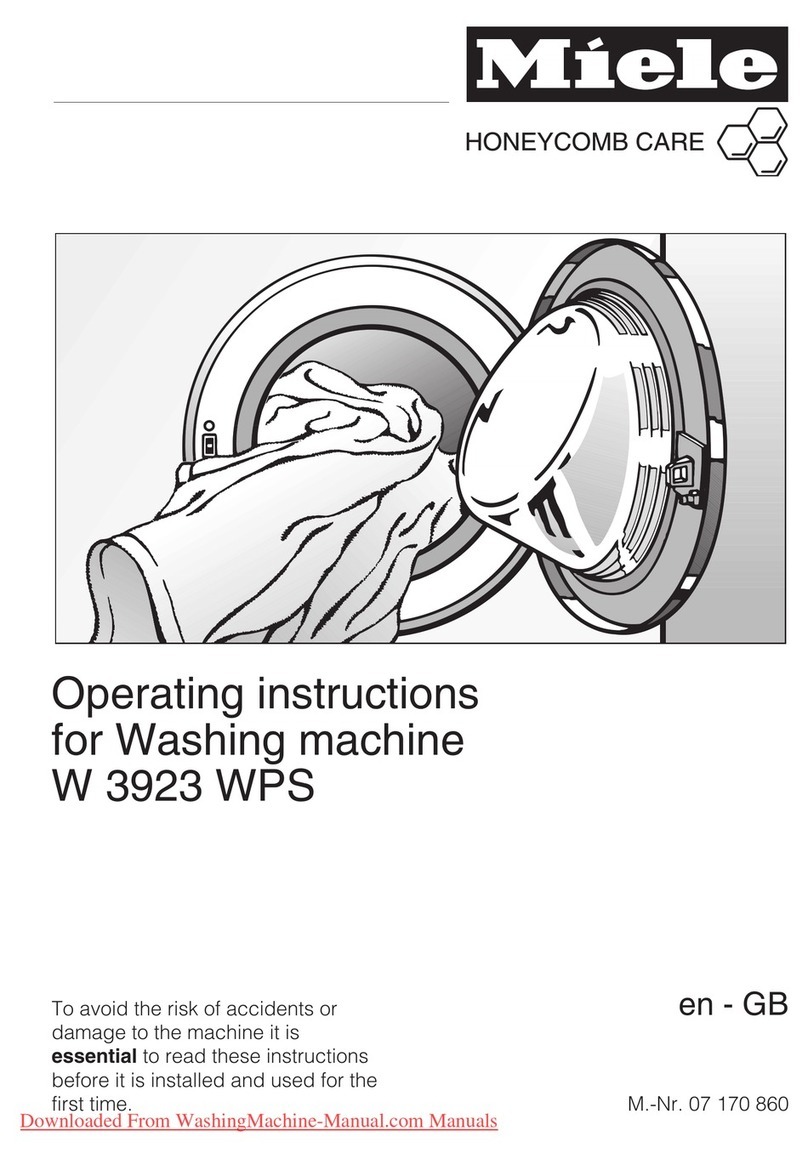 Miele W 3923 WPS operating instructions