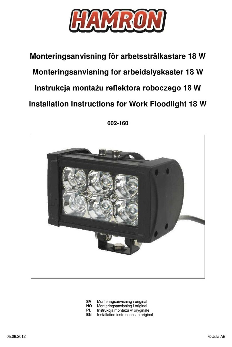 Hamron Work Floodlight 18 W installation instructions