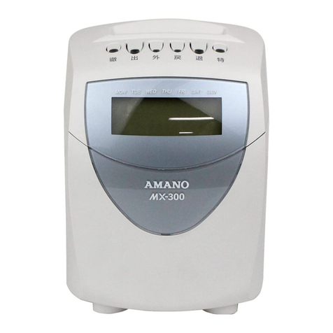 Amano MX-300 Operation manual