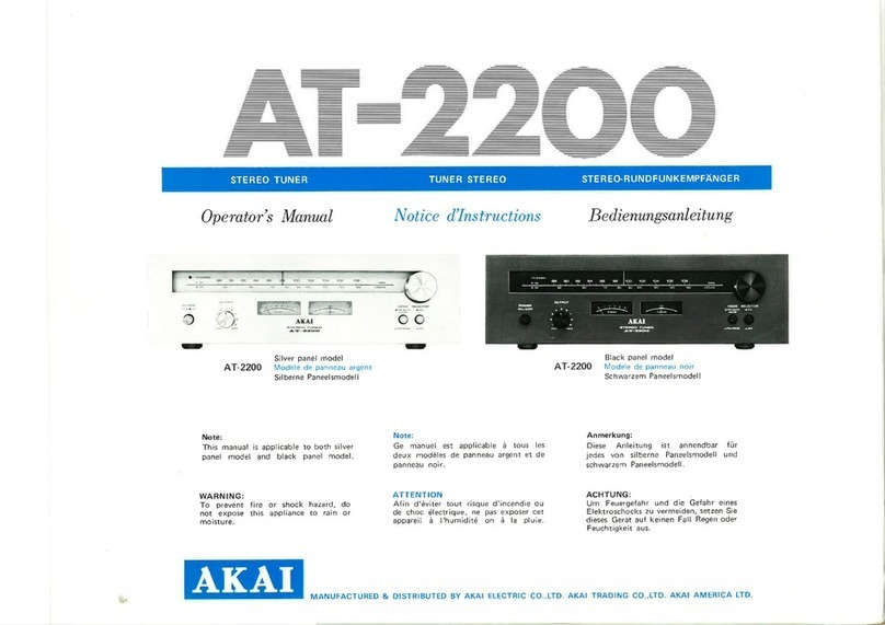 Akai AT-2200 User manual