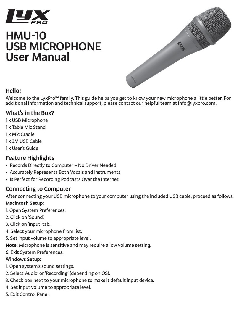 LyxPro HMU-10 user manual