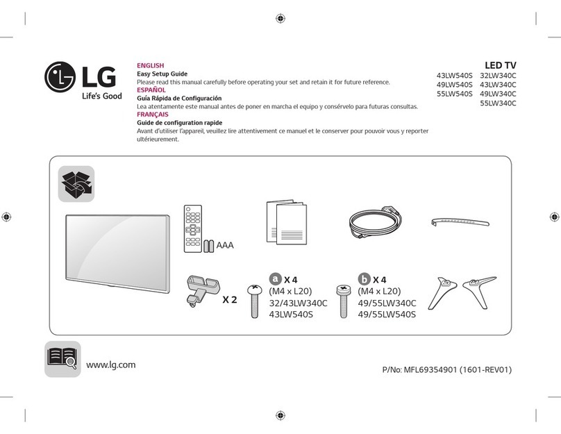 LG 43LW540S Quick start guide