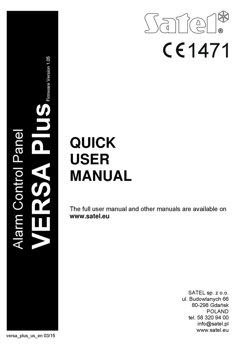 Satel Versa Plus Owner's manual