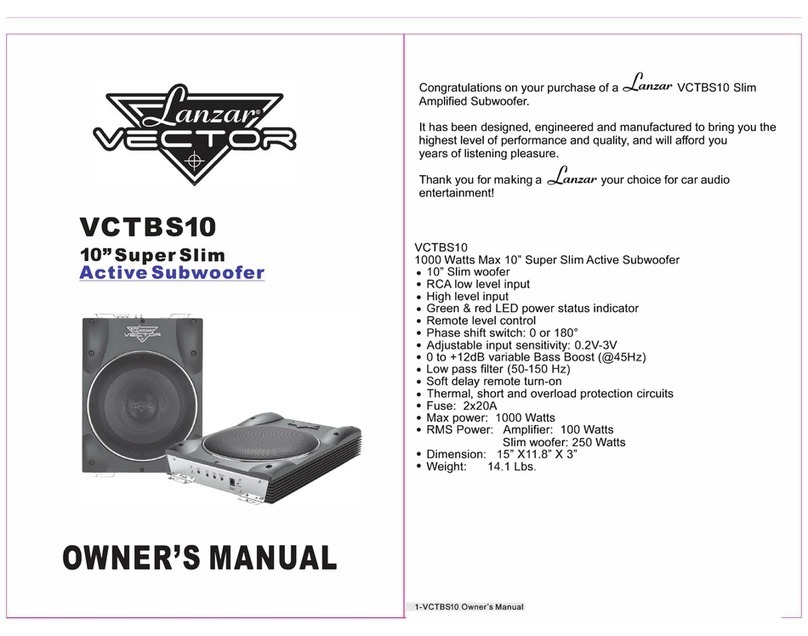 Lanzar VCTBS10 owner's manual