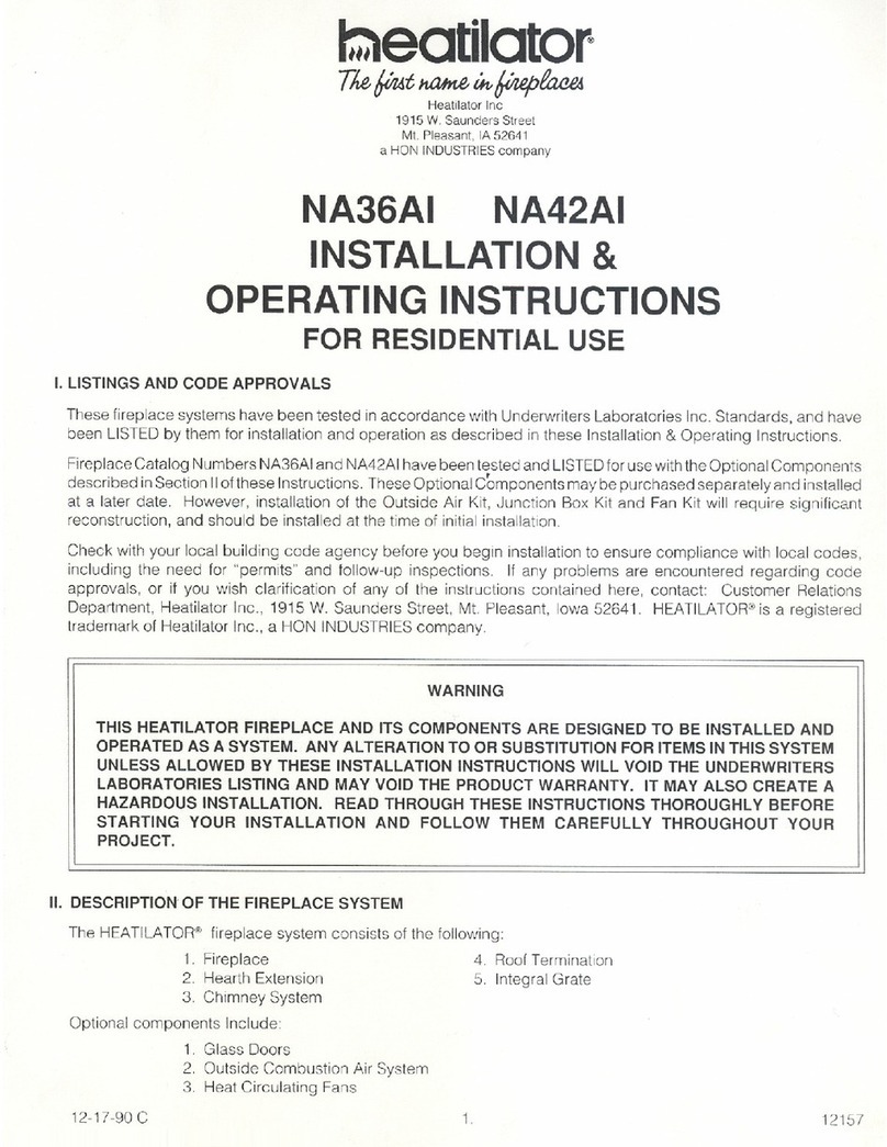 Heatilator NA36AI User manual Heatilator NA36AI User manual
