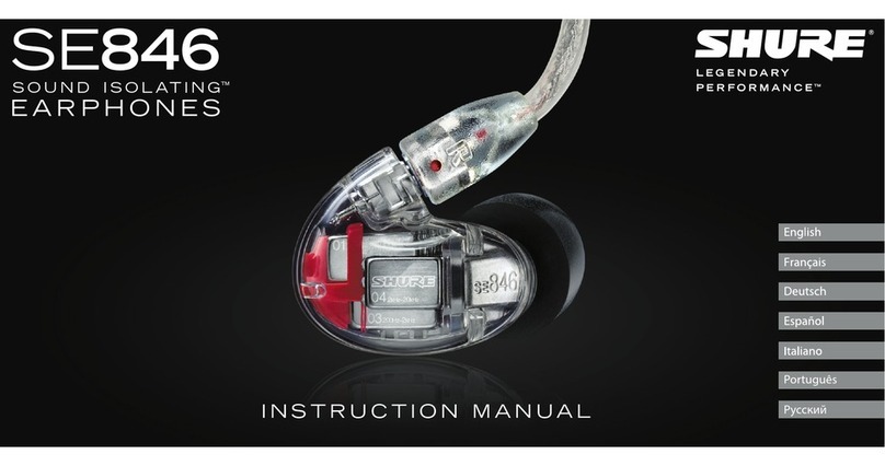 Shure Sound Isolating SE846 User manual
