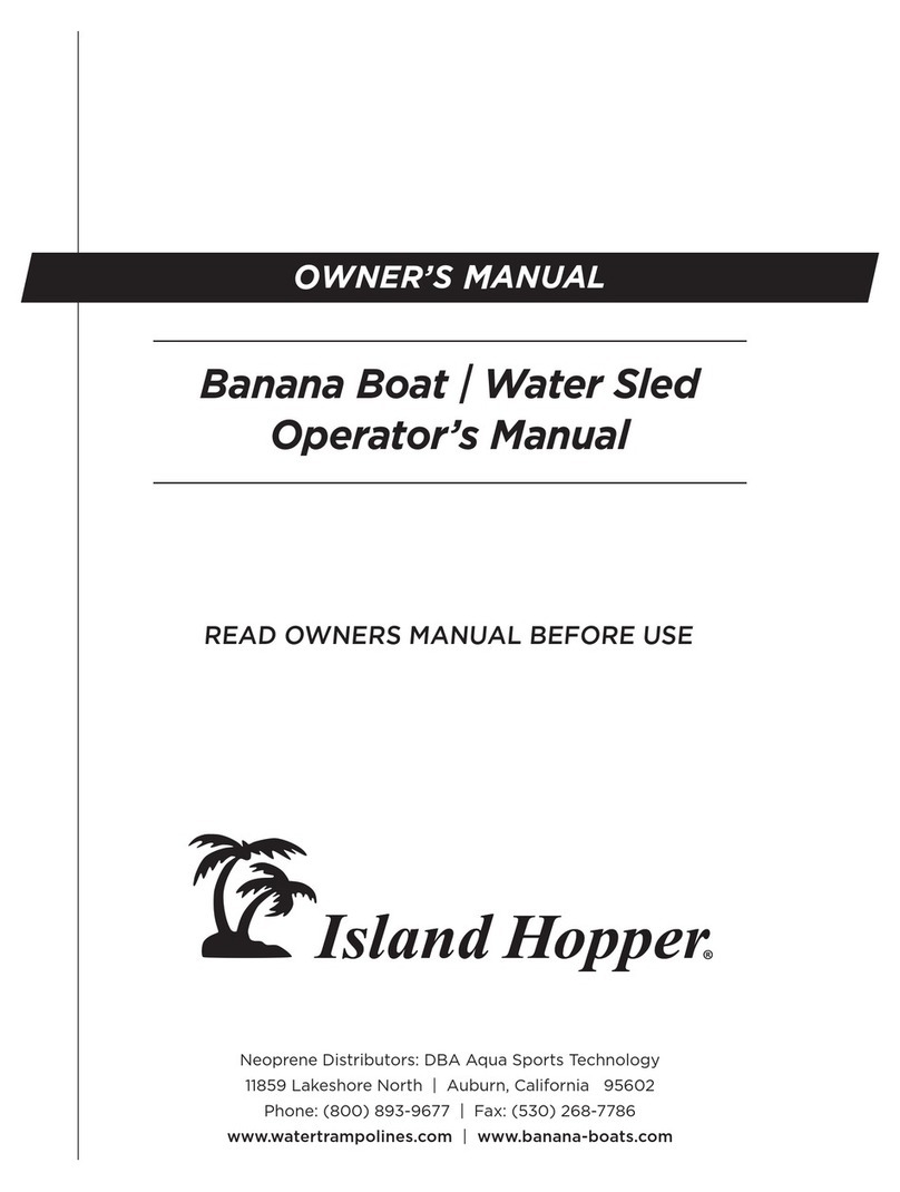 ISLAND HOPPER Banana Boat Water Sled Operator's manual ISLAND HOPPER Banana Boat Water Sled Operator's manual