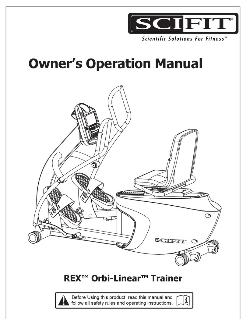 SCIFIT REX Orbi-Linear Owner's operation manual