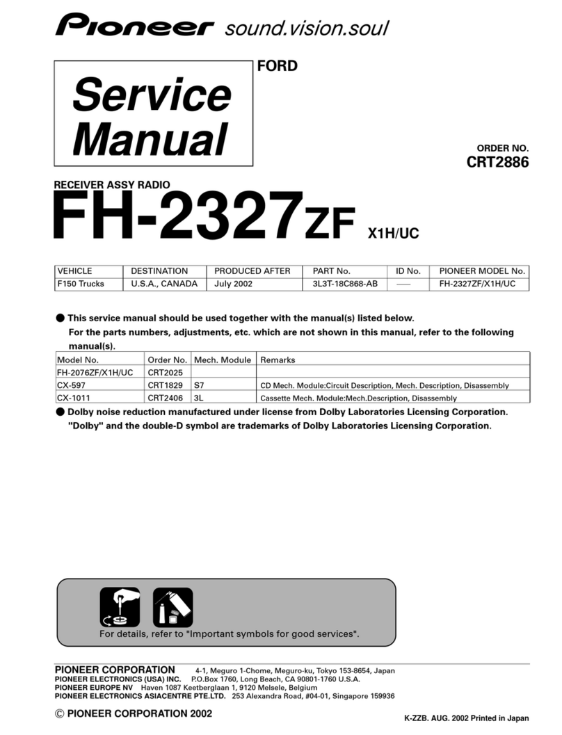 Pioneer FH-2327ZF Service manual