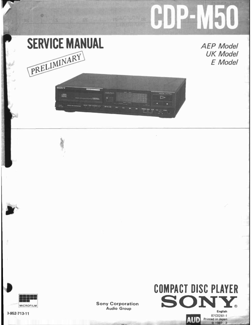Sony CDP-M50 Service manual