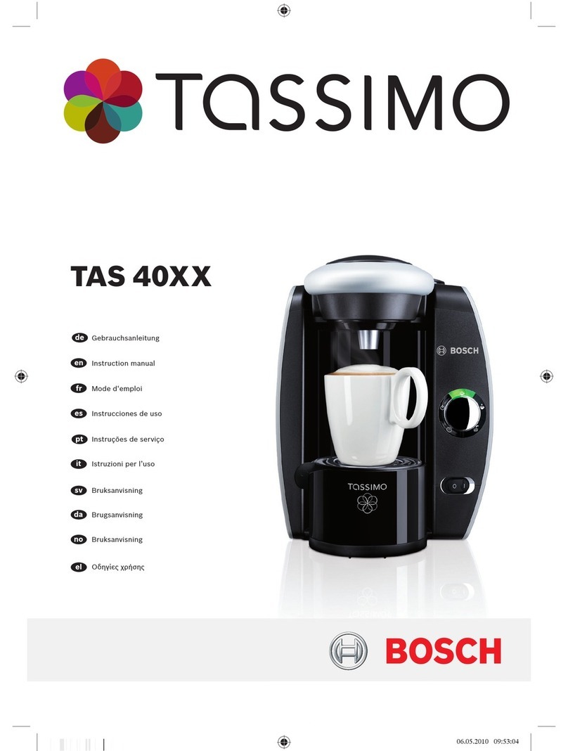 Bosch Tassimo TAS 40 SeriesTassimo TAS 42 Series instruction manual Bosch Tassimo TAS 40 SeriesTassimo TAS 42 Series instruction manual
