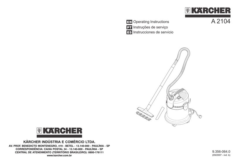 Kärcher A 2104 operating instructions