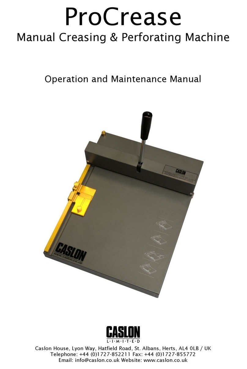 Caslon ProCrease Operation and maintenance manual