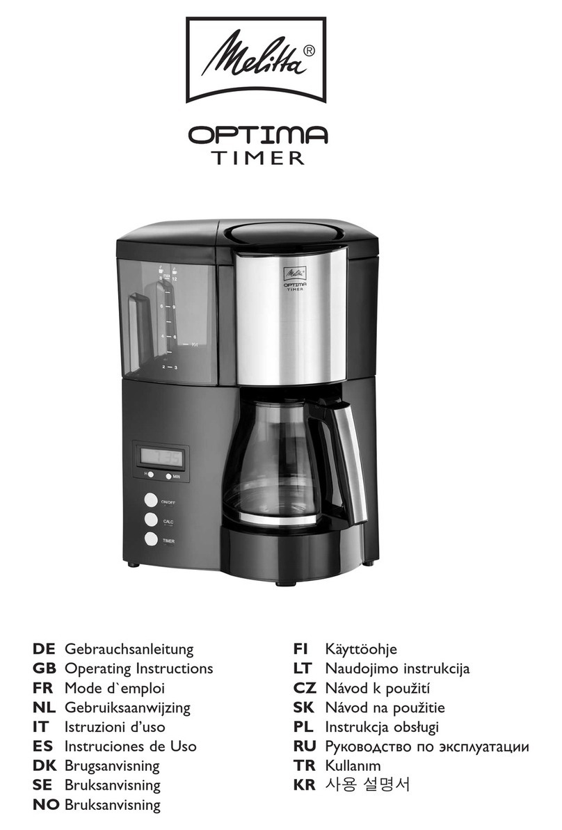 Melitta OPTIMA Timer User manual
