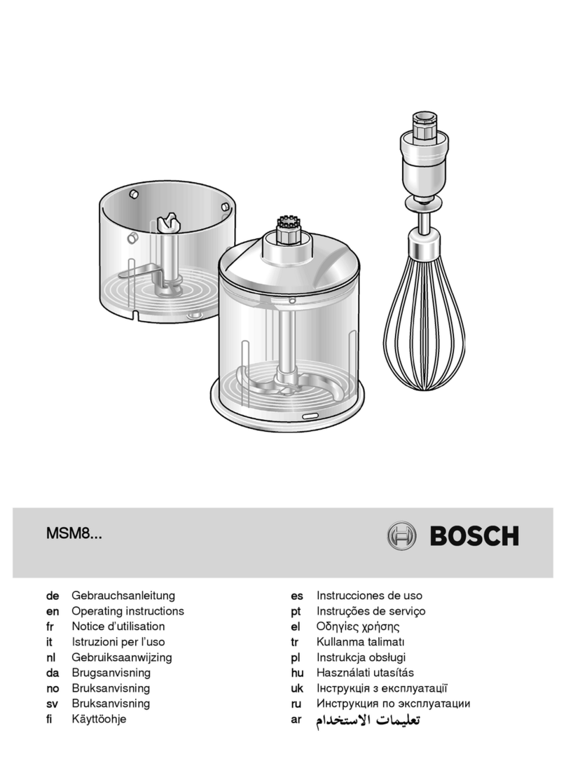 Bosch MSM8 Series operating instructions