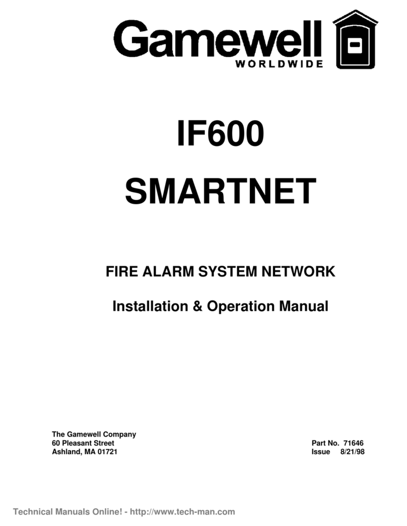 Gamewell IF600 Installation & operation manual