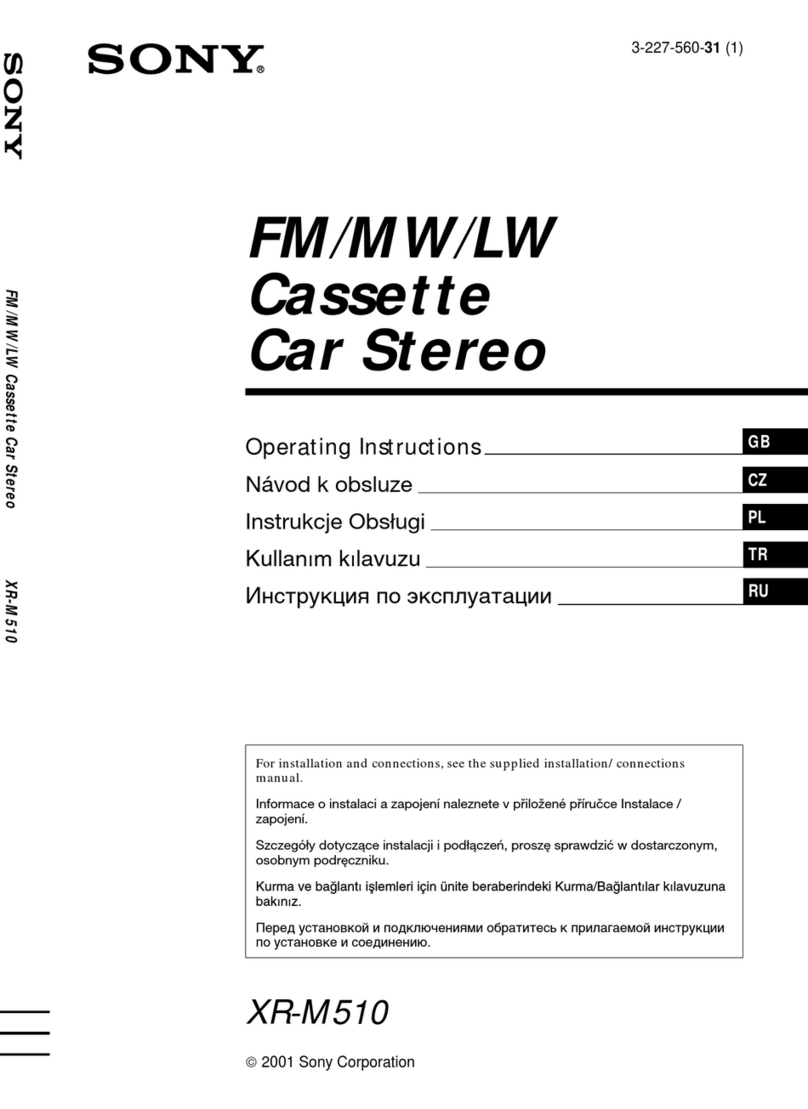 Sony Sony Car Stereo System XR-M510 User manual