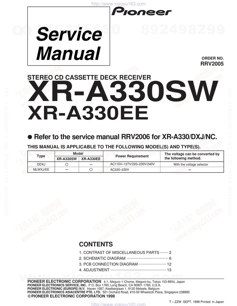 Pioneer XR-A330SW User manual