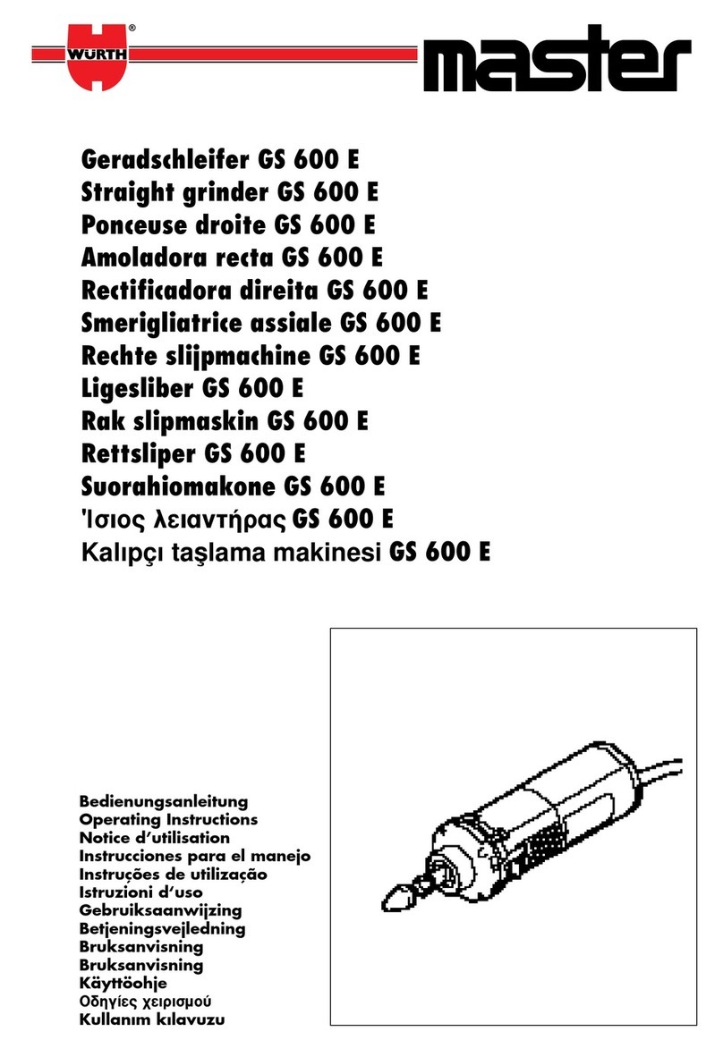 wurth GS 600 E operating instructions