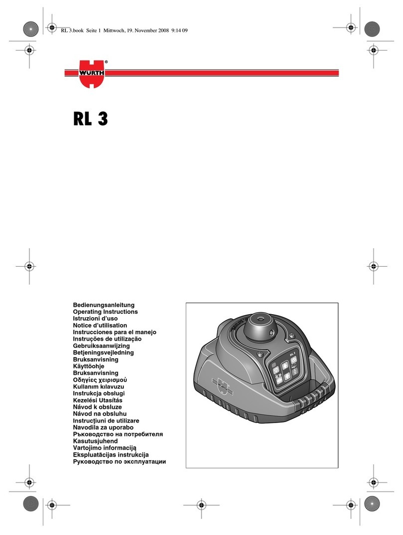 wurth RL 3 operating instructions