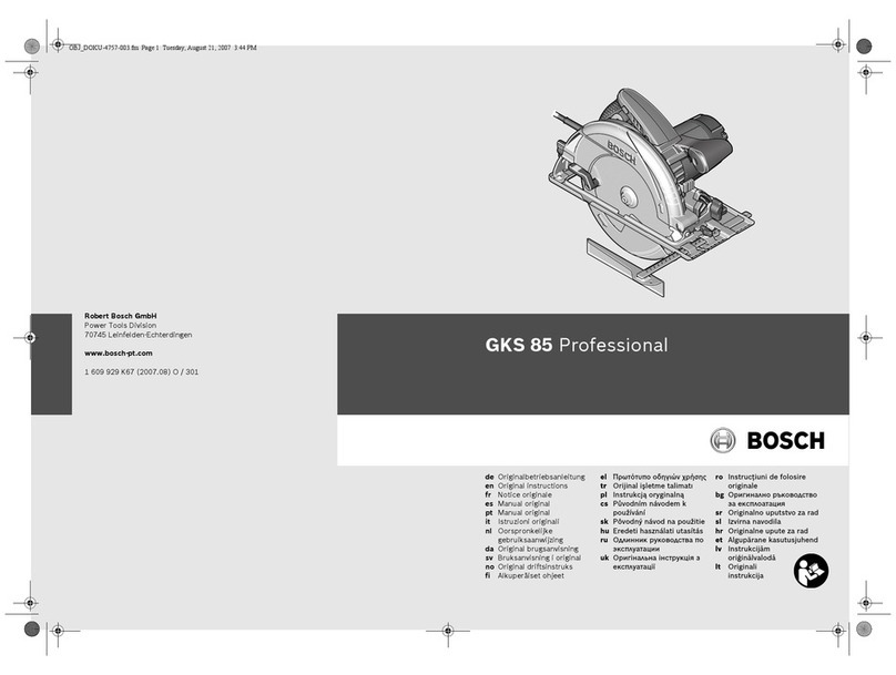 Bosch GKS 85 User manual
