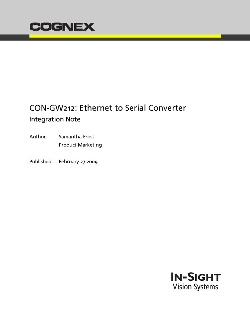 Cognex CON-GW212 Integration notes