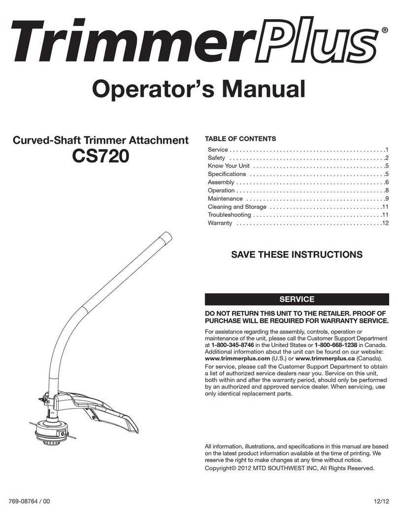 TrimmerPlus CS720 Operator's manual