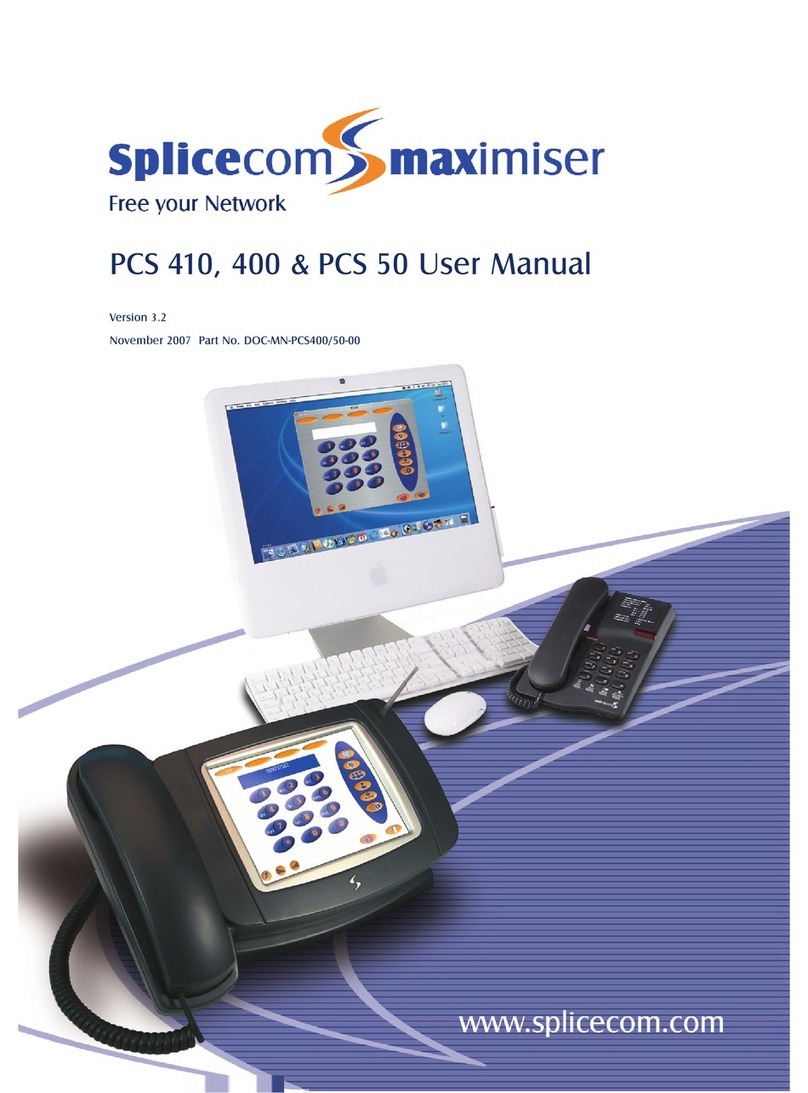 Splicecom PCS 410 User manual Splicecom PCS 410 User manual