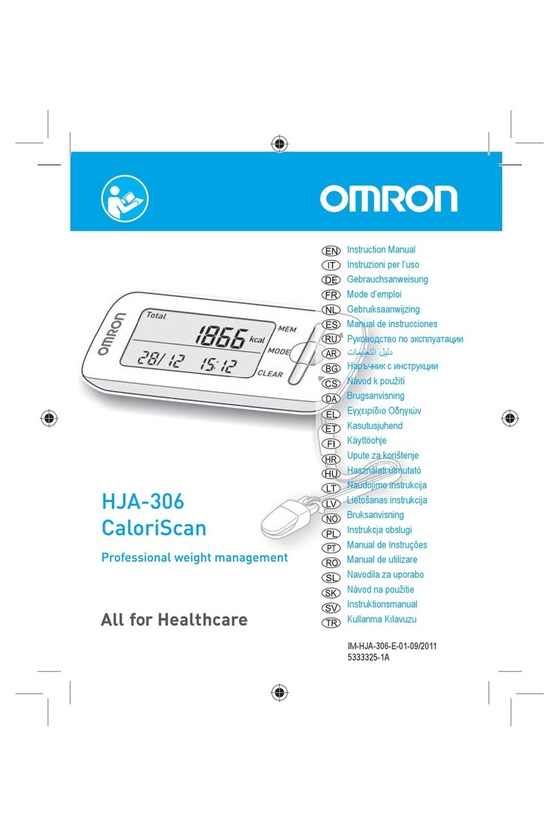 Omron HJA-306 CaloriScan User manual