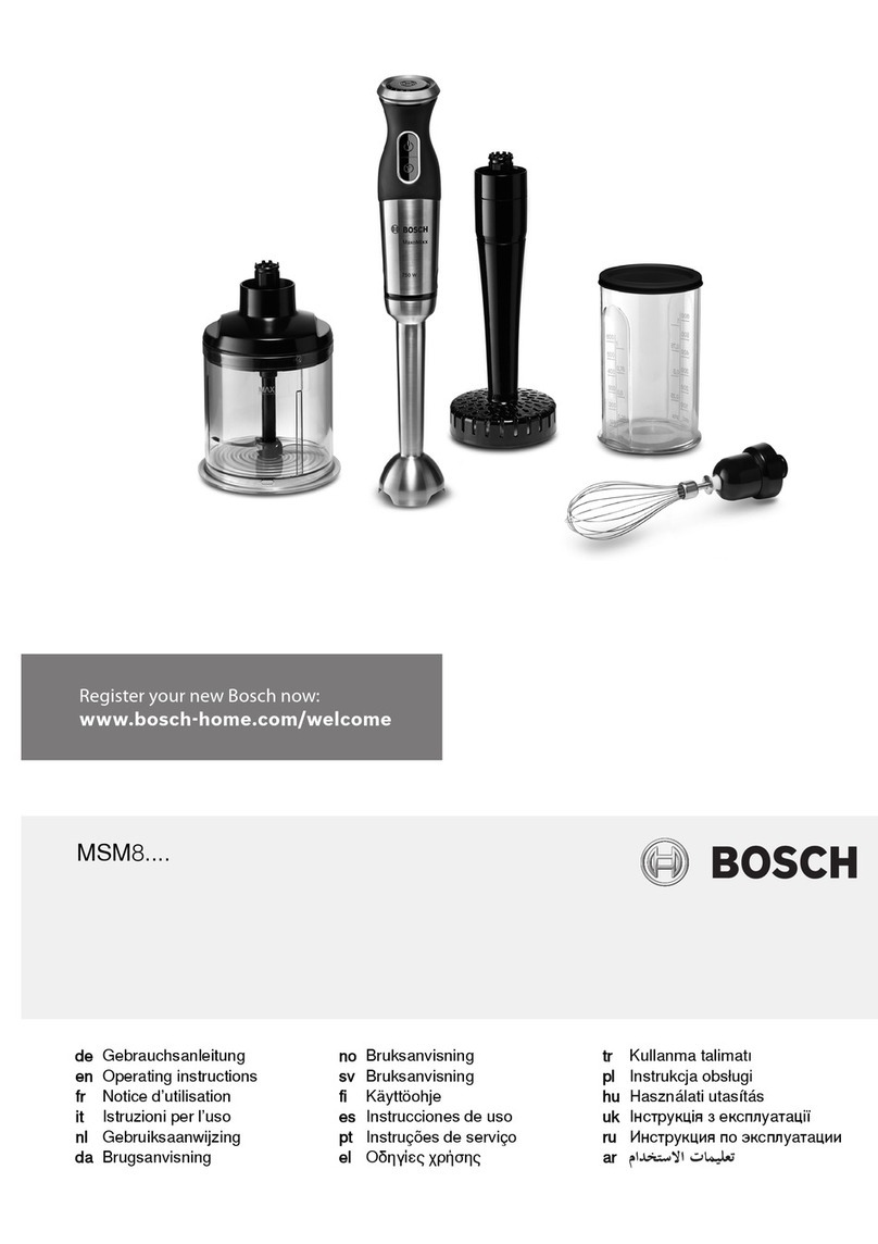 Bosch MSM8 Series User manual