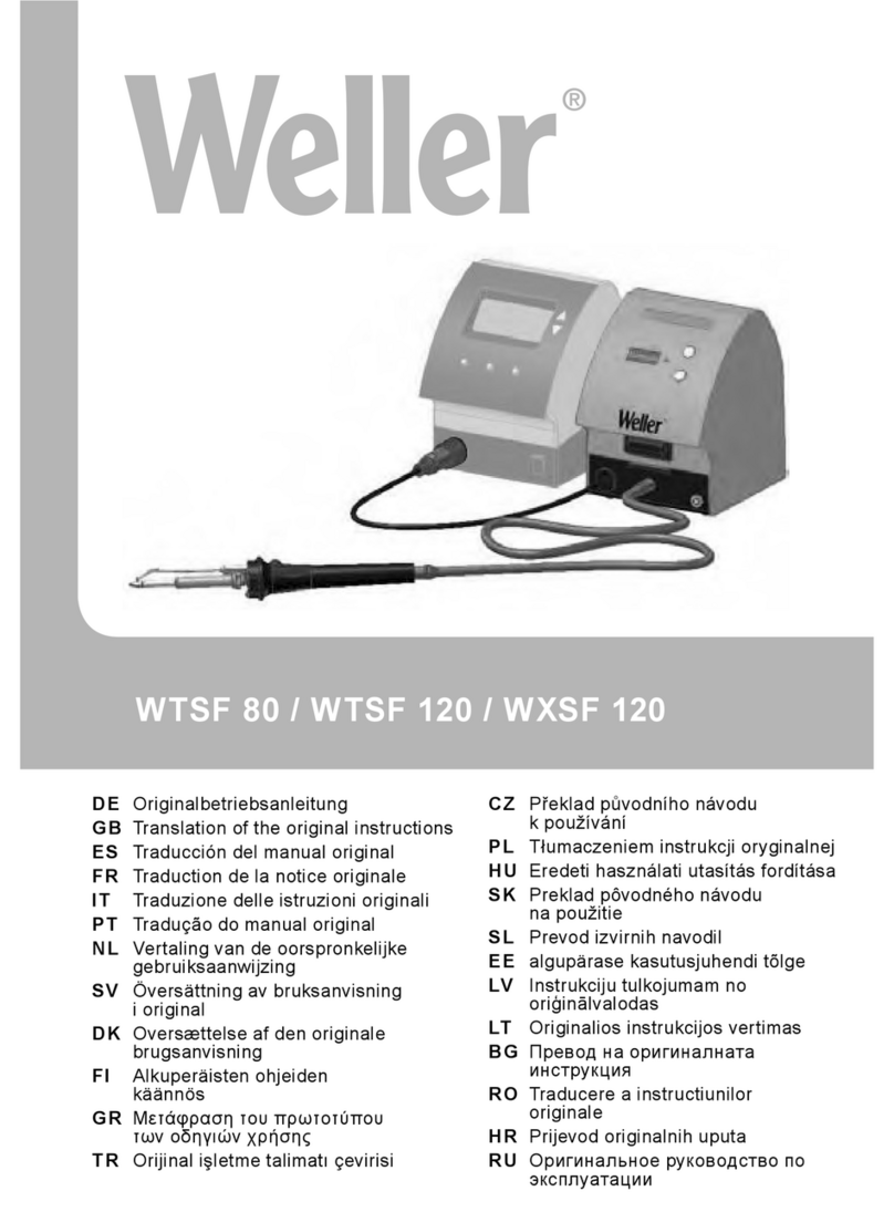 Weller WTSF 80 Original instructions Weller WTSF 80 Original instructions
