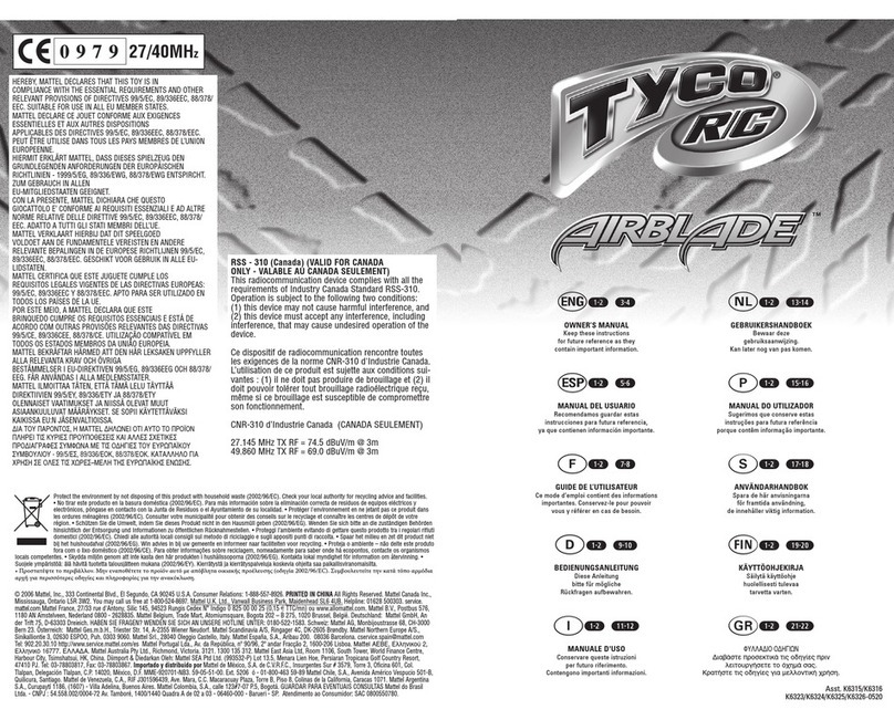 Tyco R/C Airblade User manual