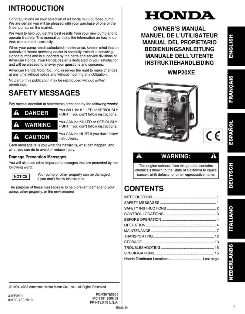 Honda WMP20XE owner's manual